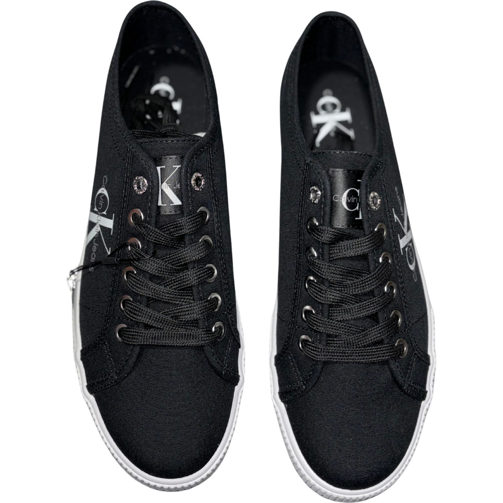 Calvin Klein Mono Canvas Low Trainers Black