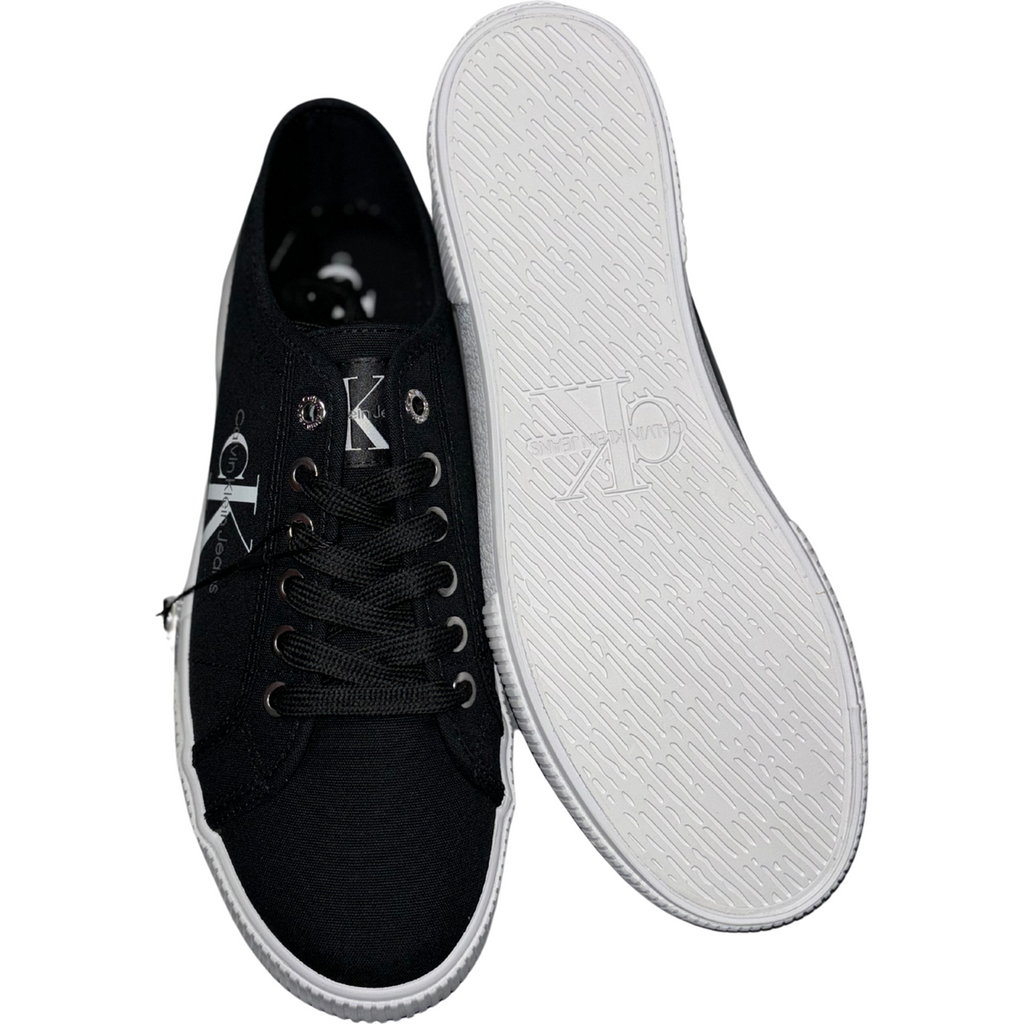 Calvin Klein Mono Canvas Low Trainers Black