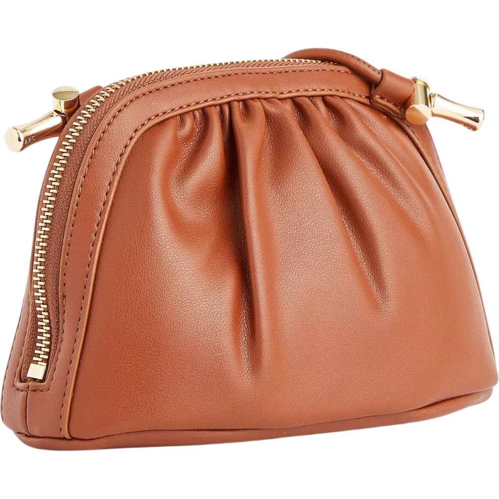 APC Bourse Ninon Brown Leather Cross-Body Bag