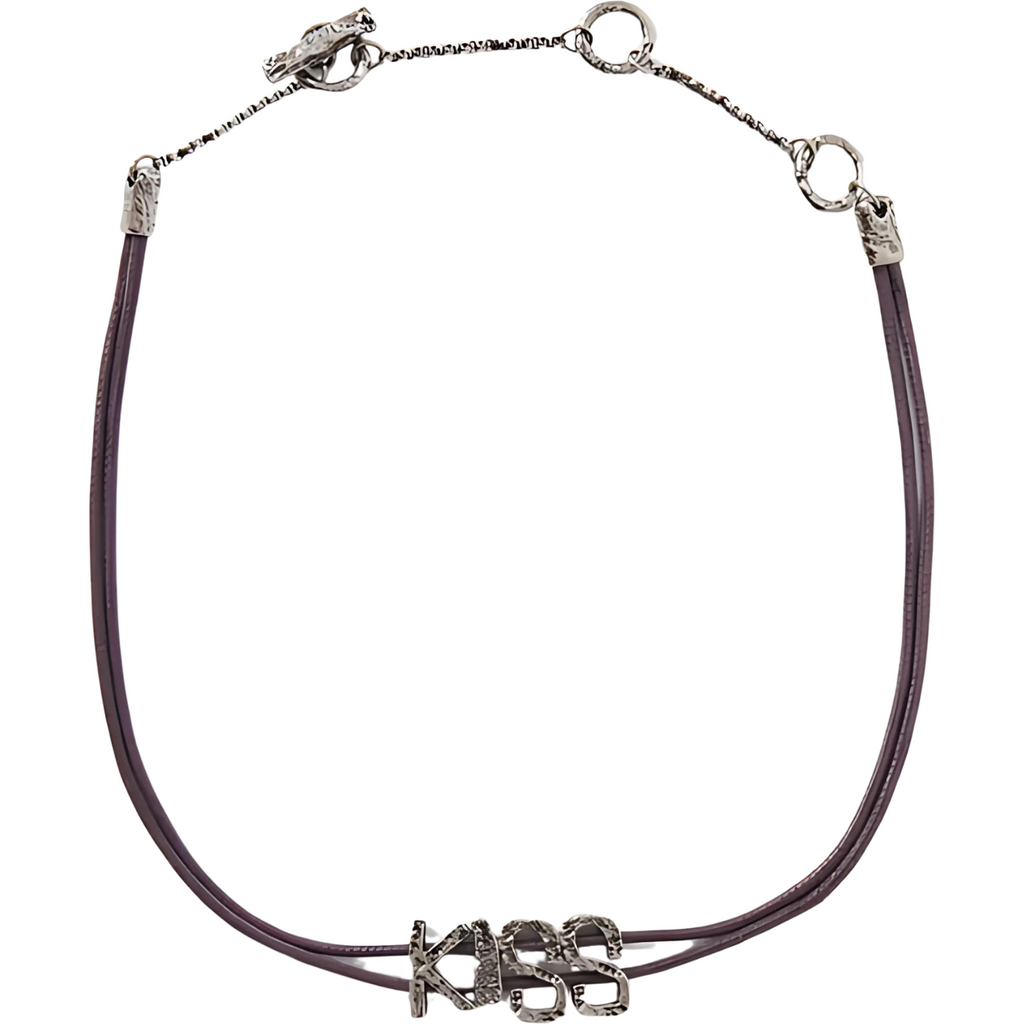 Acne Studios Kiss Silver-Tone Cord Necklace