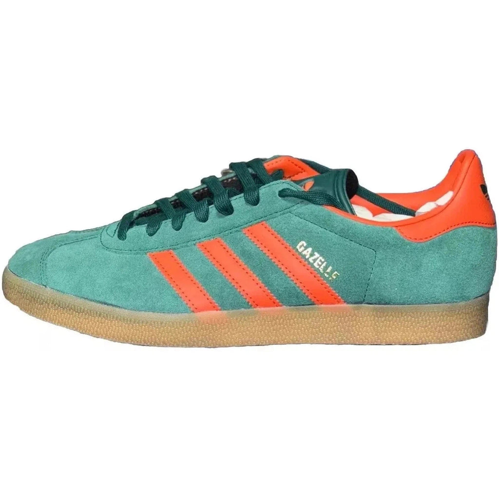 Adidas Gazelle Green Orange Suede Low-Top