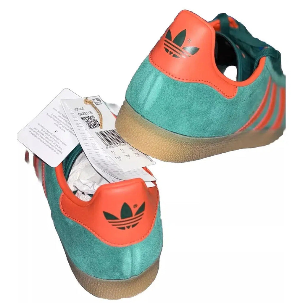 Adidas Gazelle Green Orange Suede Low-Top