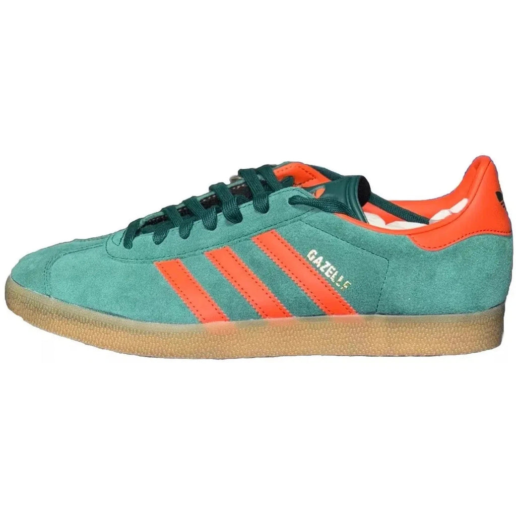 Adidas Gazelle Green Orange Suede Low-Top