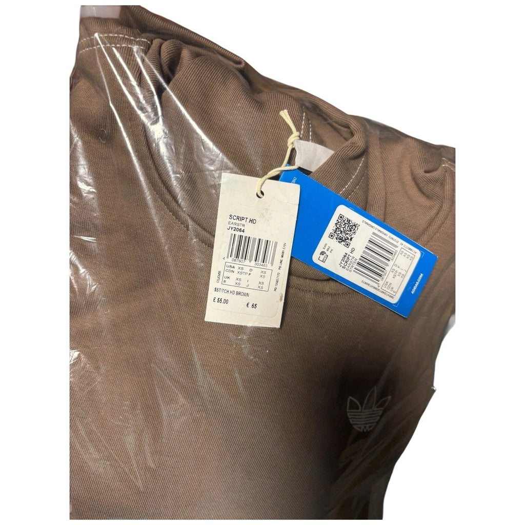 Adidas Originals Brown Trefoil Pullover Hoodie for Men