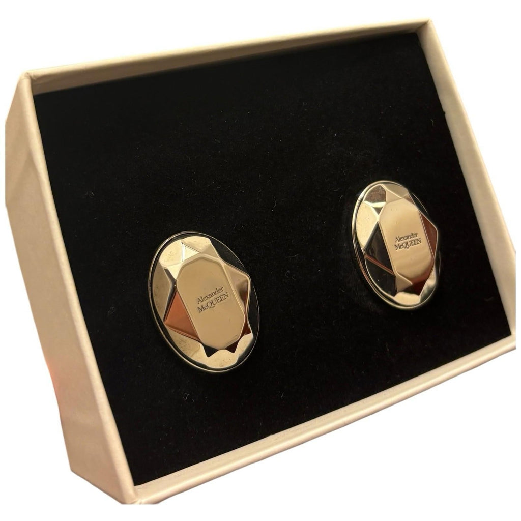 Alexander McQueen Large Logo Stud Earrings