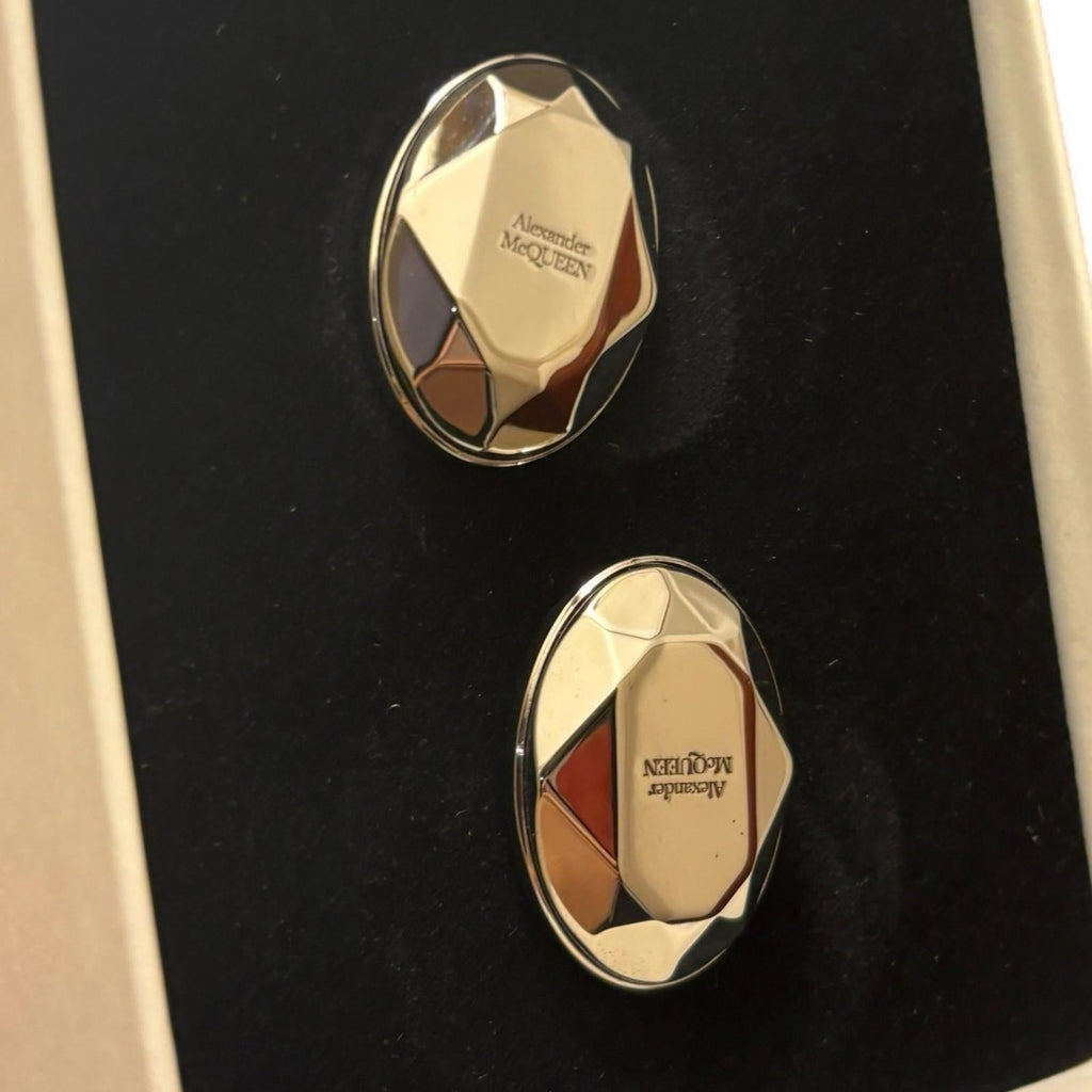 Alexander McQueen Large Logo Stud Earrings