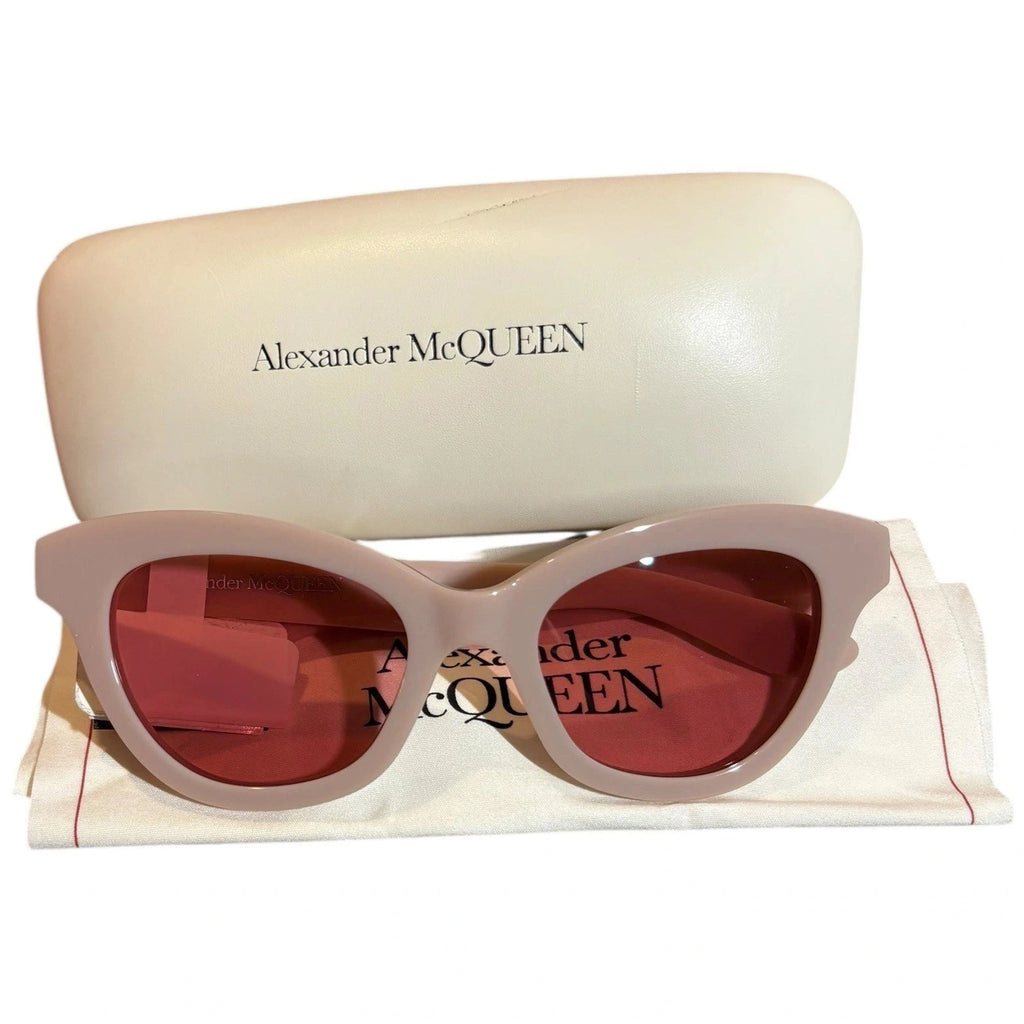 Alexander McQueen Pink Womens Cat-Eye Sunglasses