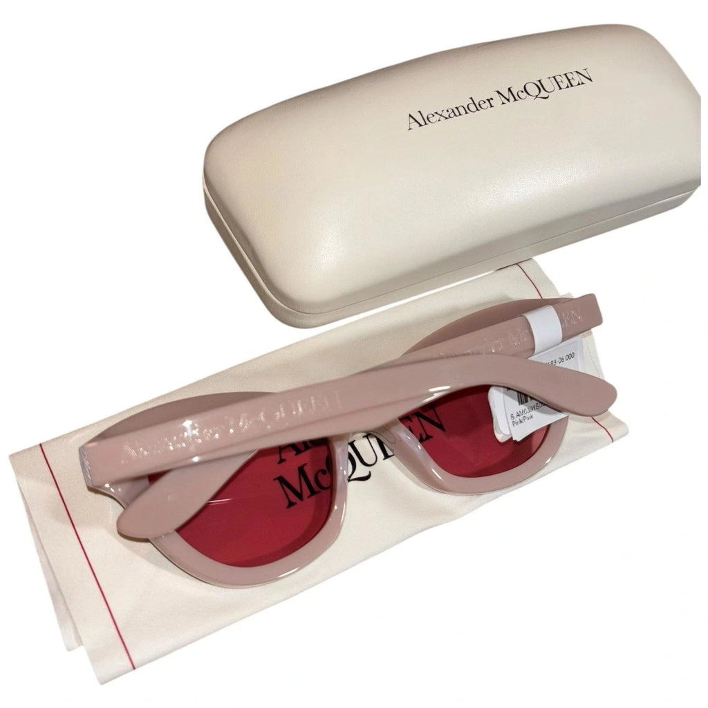 Alexander McQueen Pink Womens Cat-Eye Sunglasses