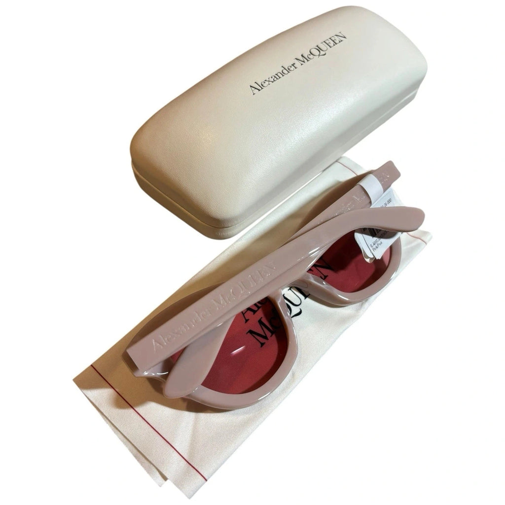 Alexander McQueen Pink Womens Cat-Eye Sunglasses