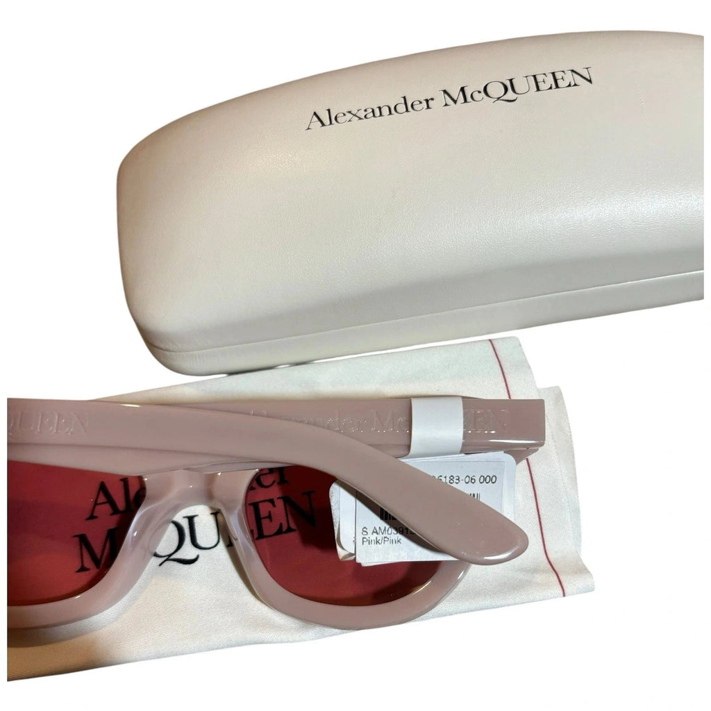 Alexander McQueen Pink Womens Cat-Eye Sunglasses