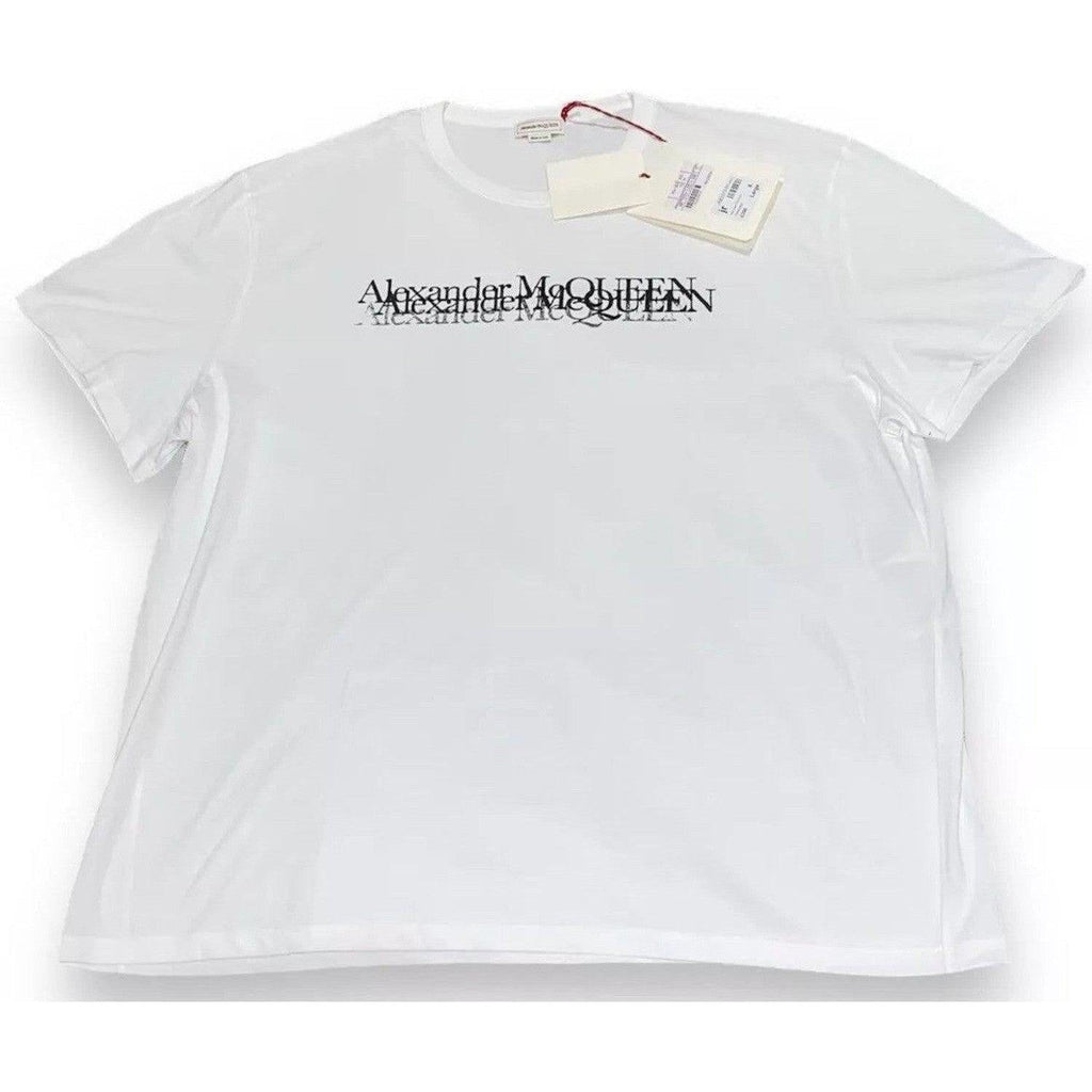 Alexander McQueen White Short-Sleeve Graphic T-Shirt Men's