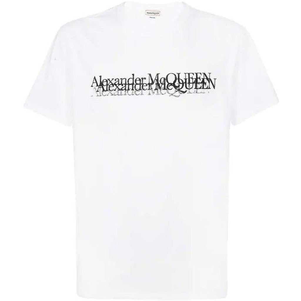 Alexander McQueen White Short-Sleeve Graphic T-Shirt Men's