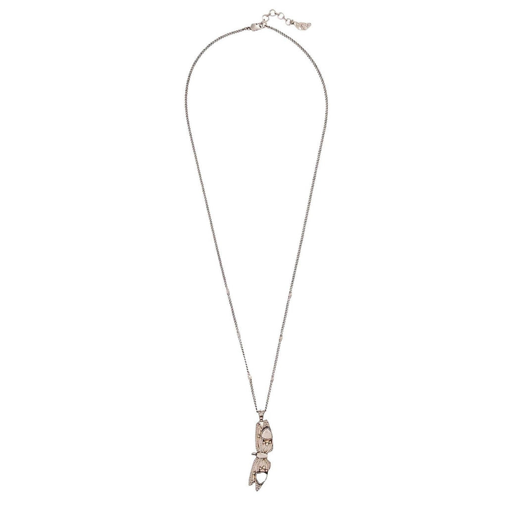 Alexander Mcqueen Dragonfly Brass Pendant Necklace