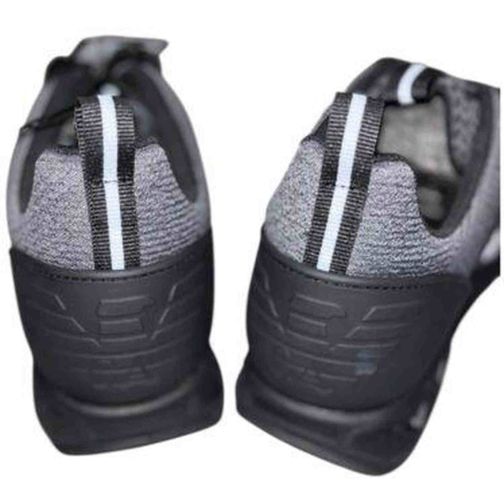 Authentic EA7 Emporio Armani Black & Grey Knit Sneakers for Men