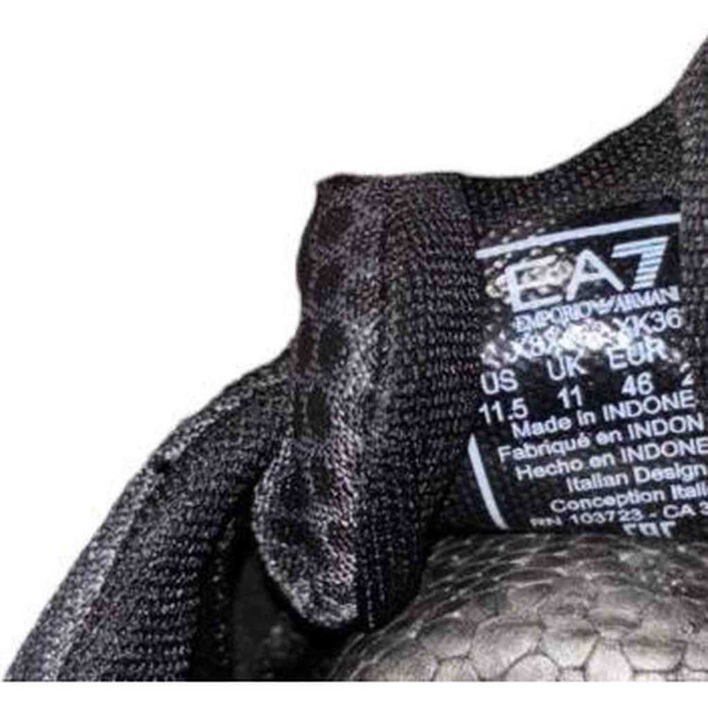 Authentic EA7 Emporio Armani Black & Grey Knit Sneakers for Men