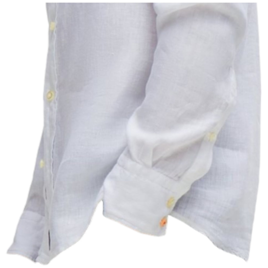 BOSS Orange Relegant Men's Long Sleeve White Cotton Poplin Shirt