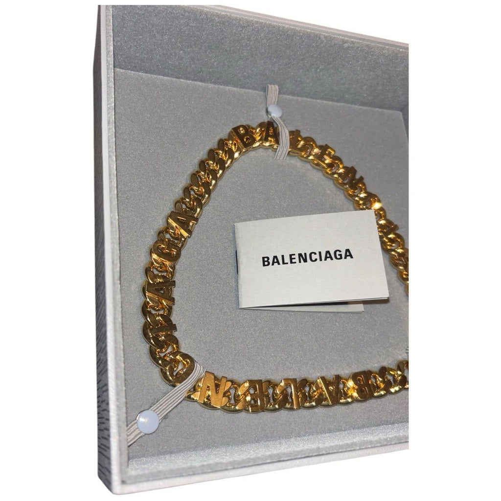 Balenciaga Icon Necklace Antique Gold Finish