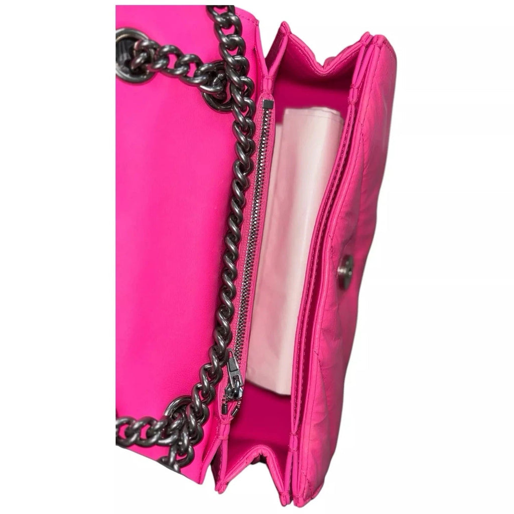 Balenciaga Pink Crush Quilted Crossbody Chain Handbag