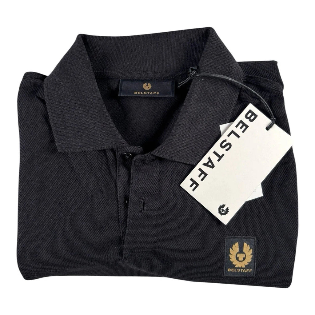 Belstaff Mens Black Long Sleeve Polo Shirt