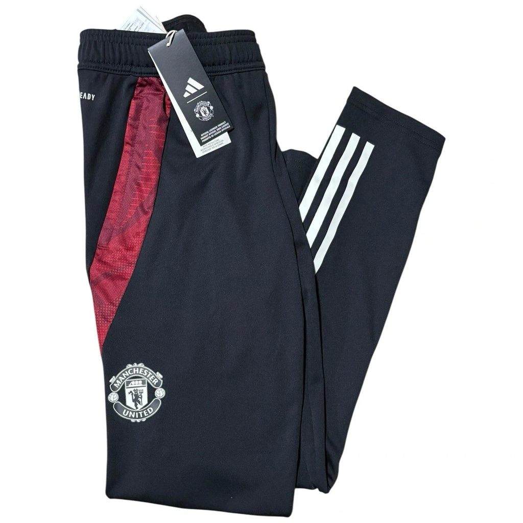 Boys Black Manchester United Adidas Training Bottoms Tiro