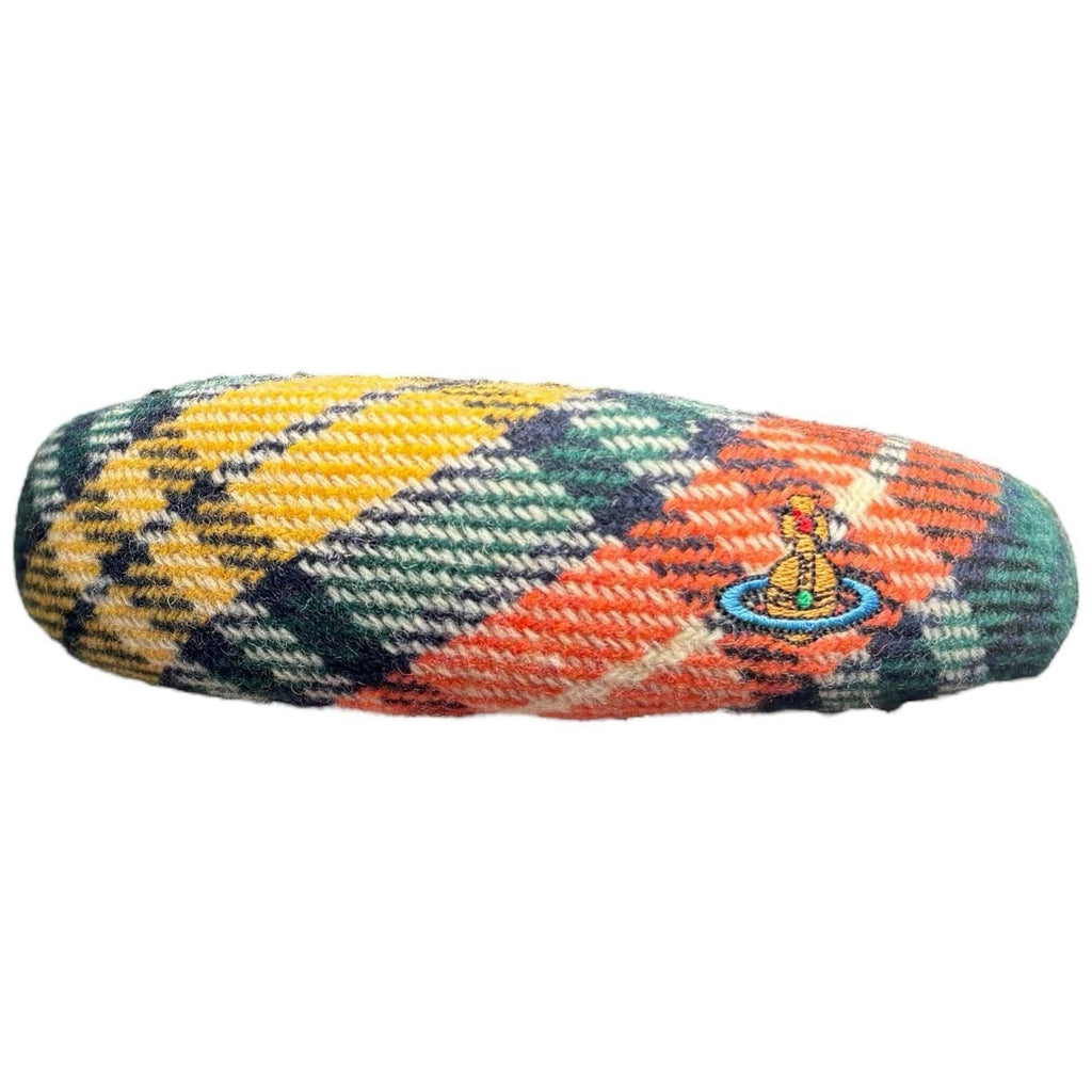 Vivienne Westwood Embroidered Orb Tartan Wool Headband