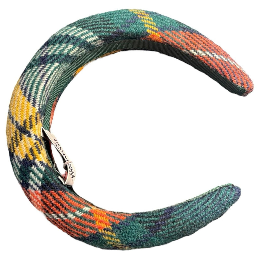 Vivienne Westwood Embroidered Orb Tartan Wool Headband