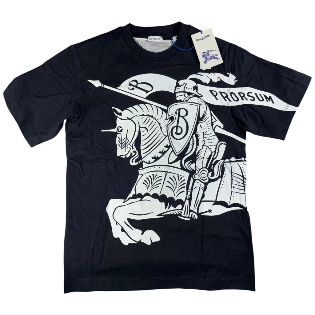 Burberry Men's EKD Equestrian Knight Print T-Shirt White