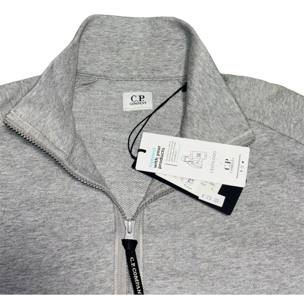 C.P. Company Grey 1/4 Zip Grey Sweater