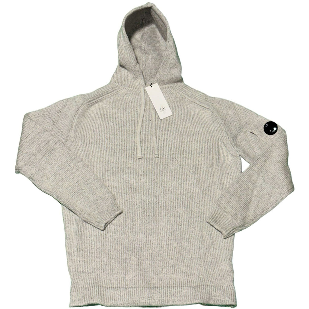 C.P. Company Grey Knitted Cotton Hoodie