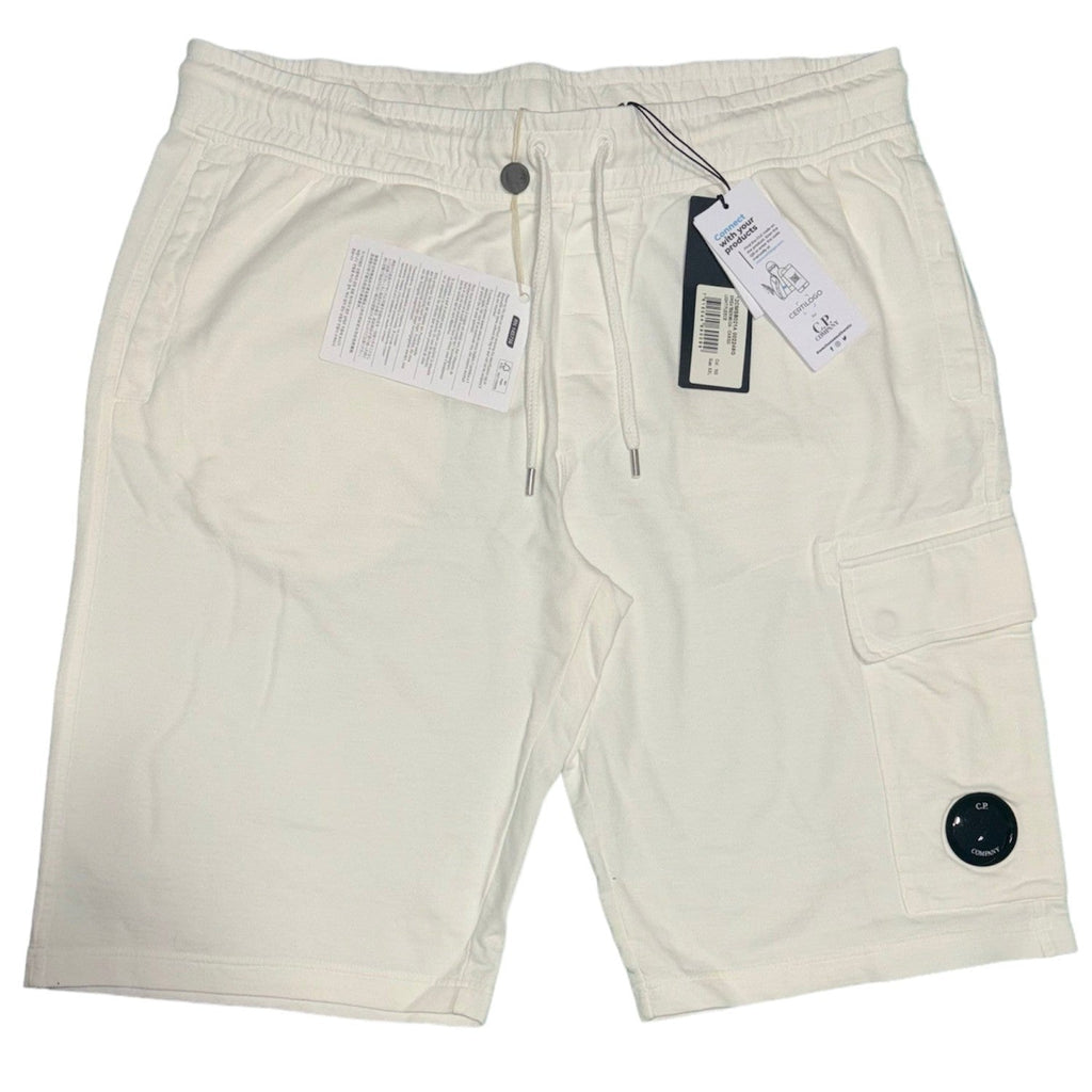 C.P. Company Ivory White Badge Shorts XXL