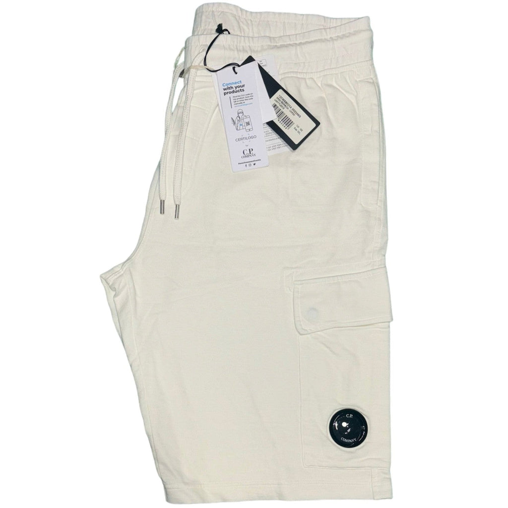 C.P. Company Ivory White Badge Shorts XXL