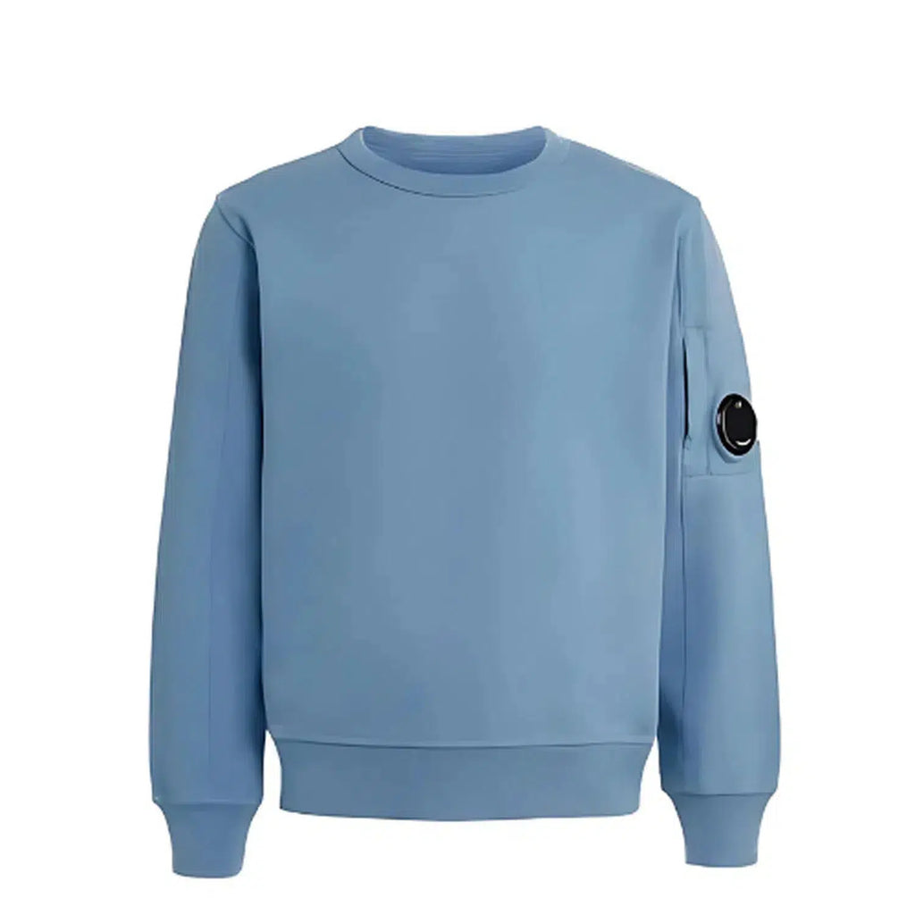 C.P. Company Kids Baby Blue Long-Sleeve 'Lens' Sweatshirt