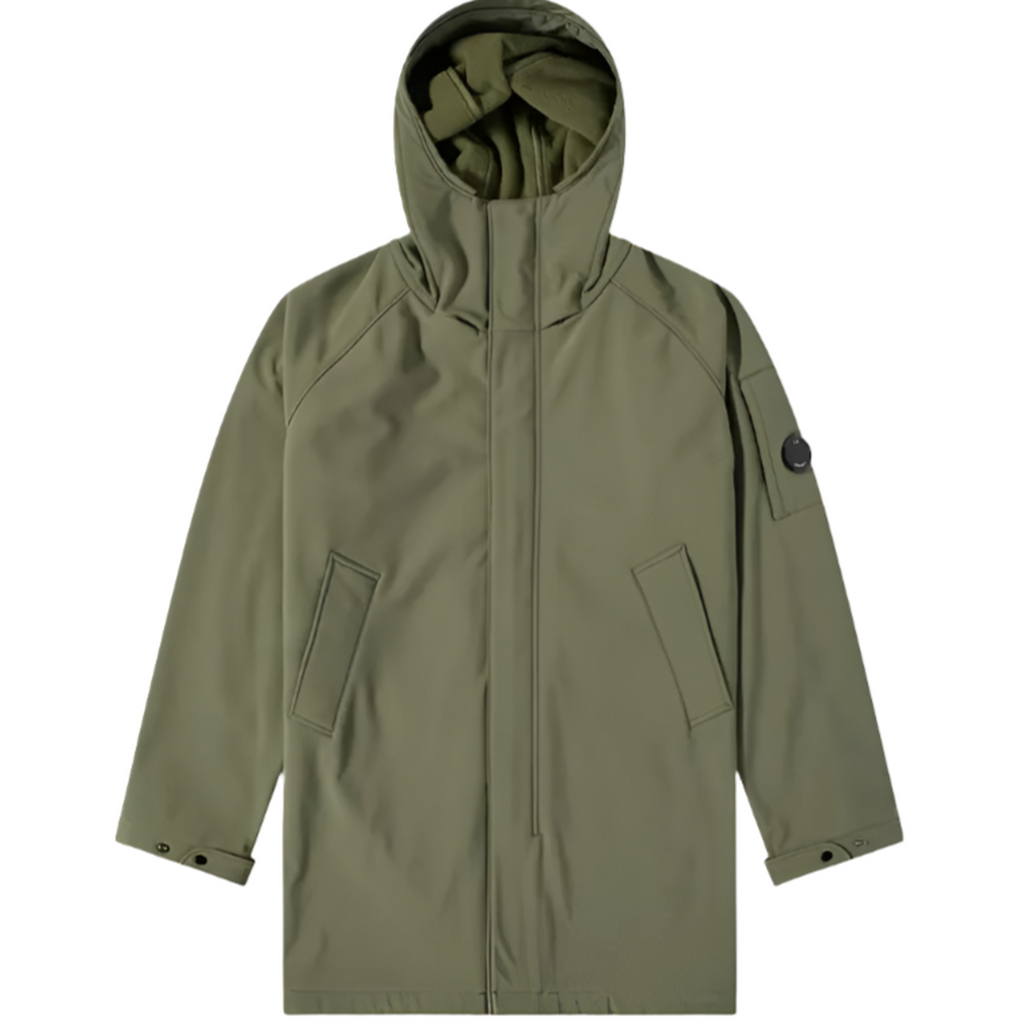 C.P. Company Shell-R Soft Shell Khaki Parka Jacket