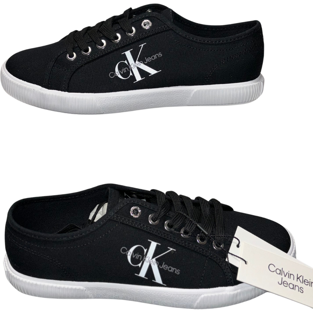 Calvin Klein Mono Canvas Low Trainers Black