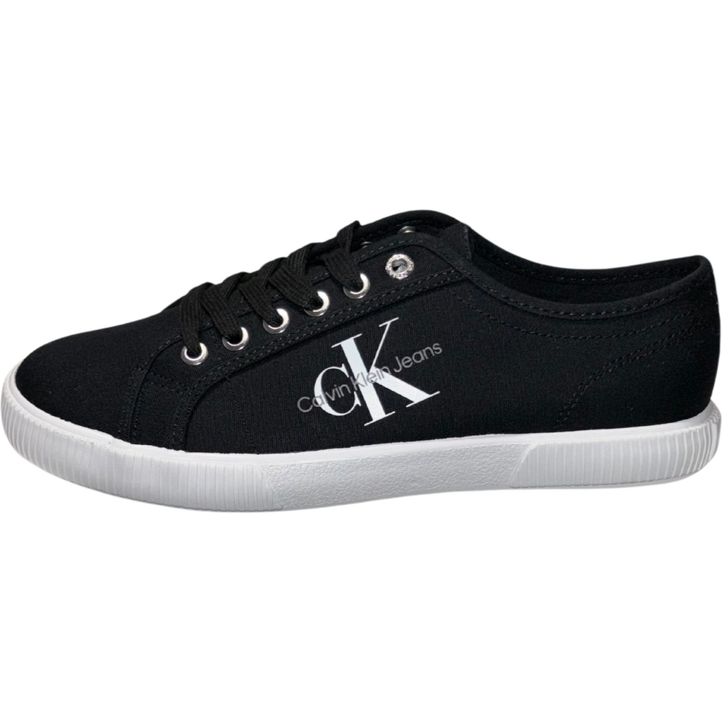 Calvin Klein Mono Canvas Low Trainers Black