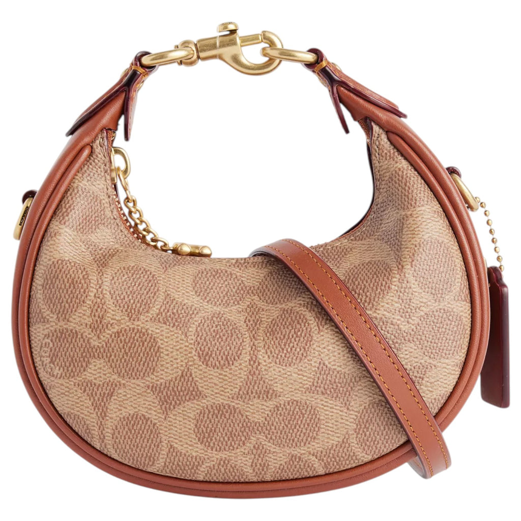 Coach Jonie Mini Leather Crossbody Bag Tan Caramel