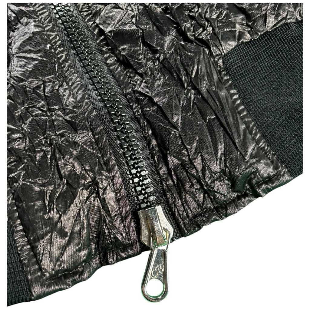 Cole Buxton Aluminium Crinkle Bomber Jacket