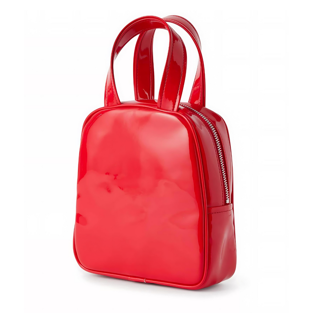 Comme Des Garcons Fiery Red Heart-Embellished Women's Bag