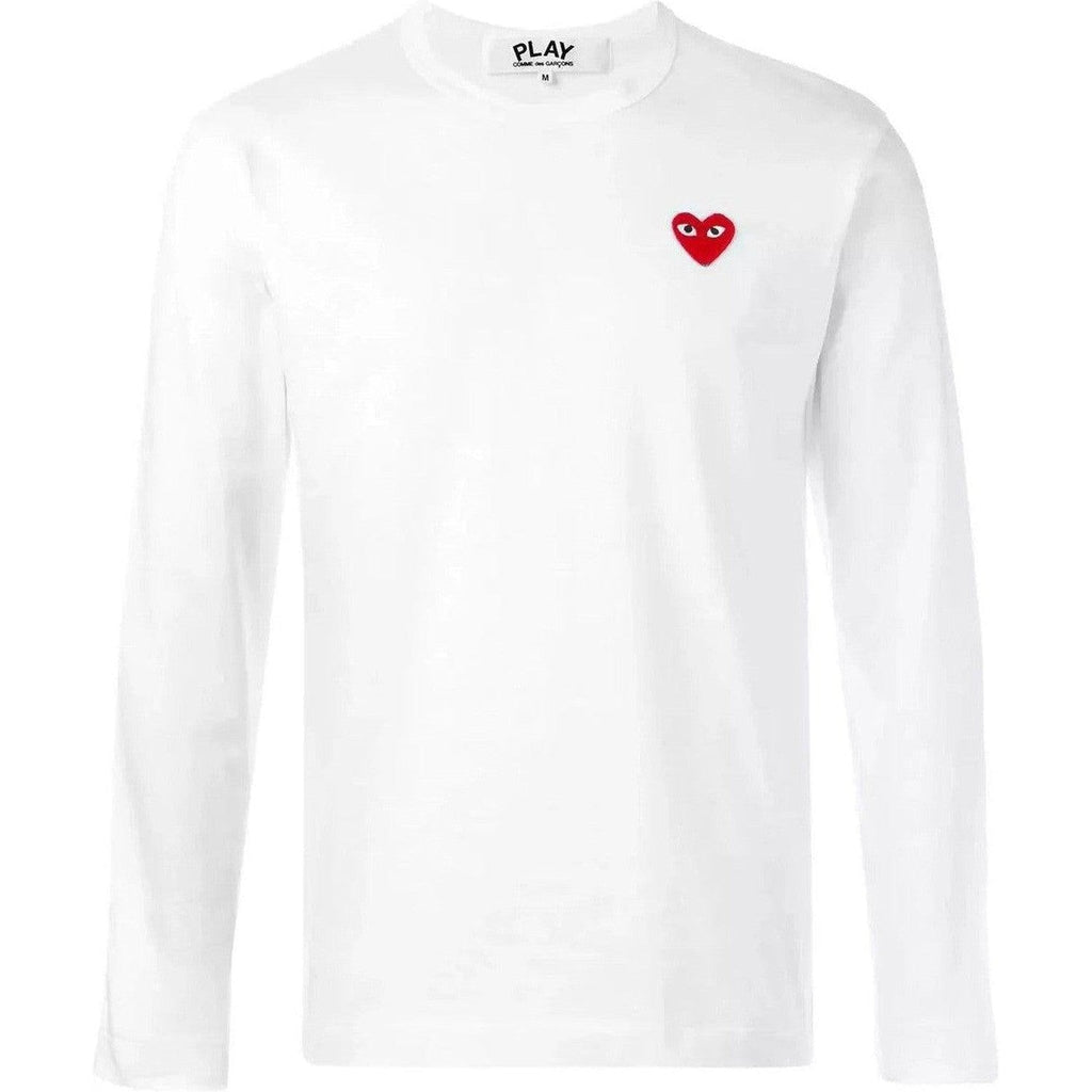 Comme Des Garcons Play White Long-Sleeve T-Shirt