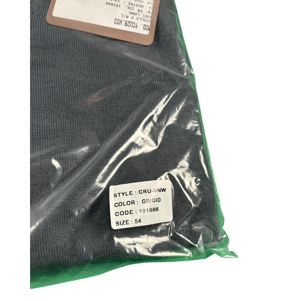 Cruciani Long Sleeve Grey V Neck Sweater