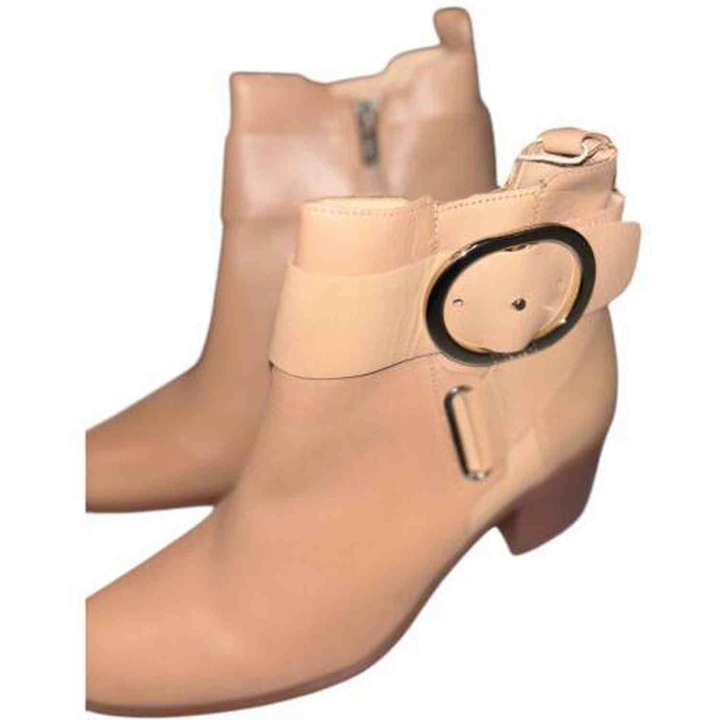 DKNY Blush Leather Ankle Boots