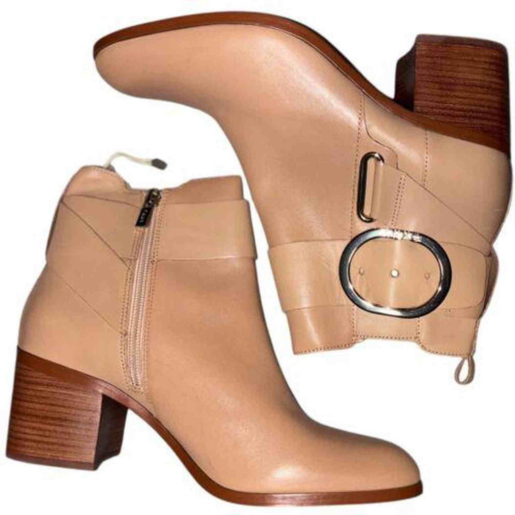 DKNY Blush Leather Ankle Boots