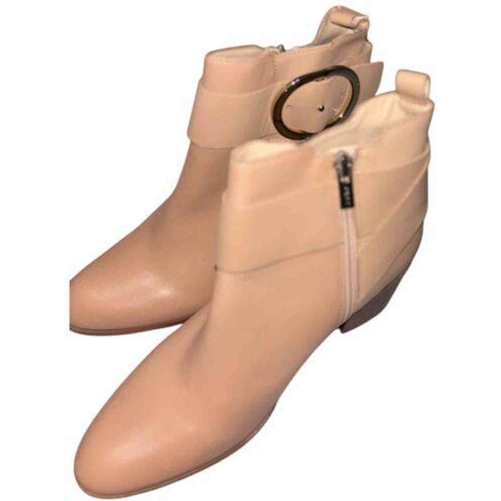 DKNY Blush Leather Ankle Boots