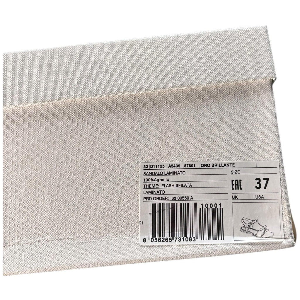 Dolce & Gabbana Girls Leather Sandals Gold