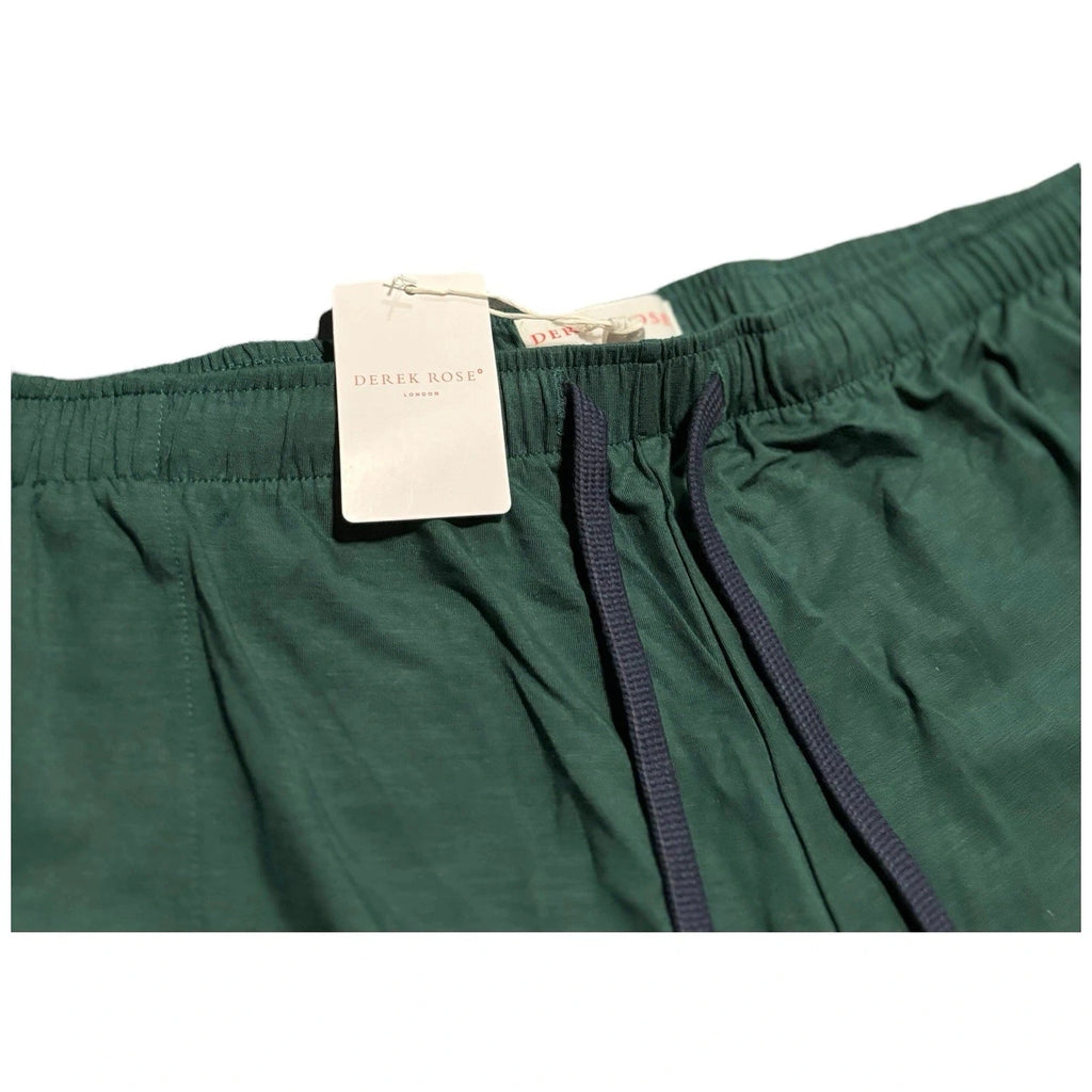 Derek Rose Men's Soft Shorts Cotton Drawstring Green