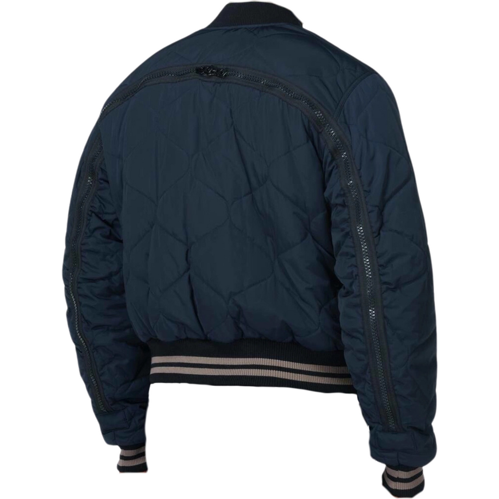 Dries Van Noten Navy Bomber Jacket Zipped Back