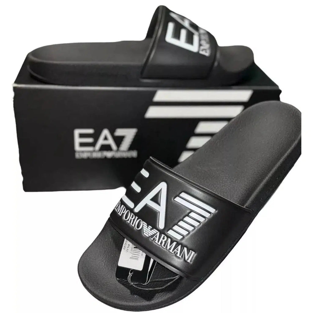 Emporio Armani Black White Sliders