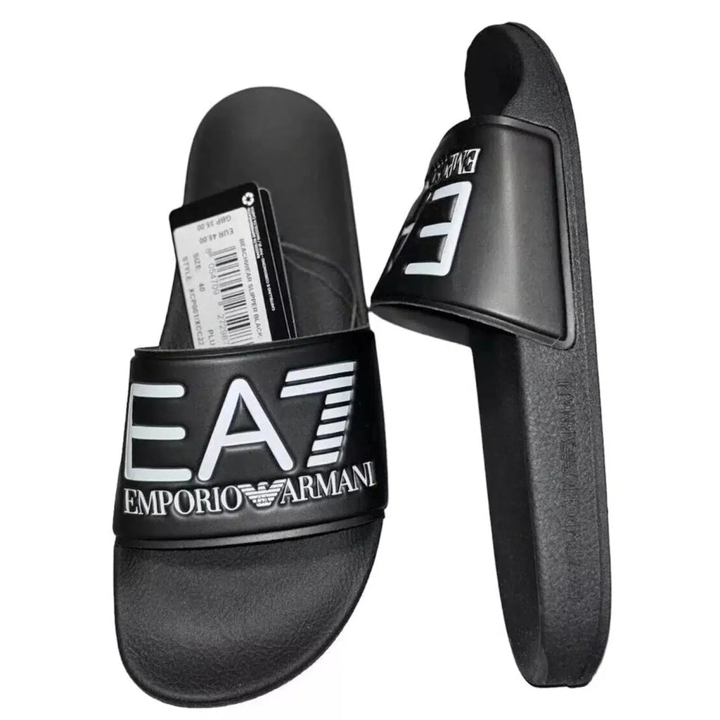 Emporio Armani Black White Sliders