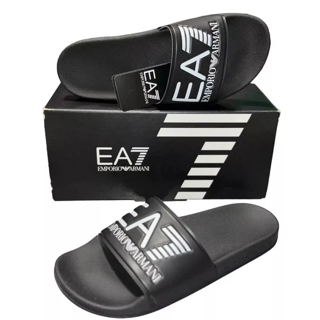 Emporio Armani Black White Sliders