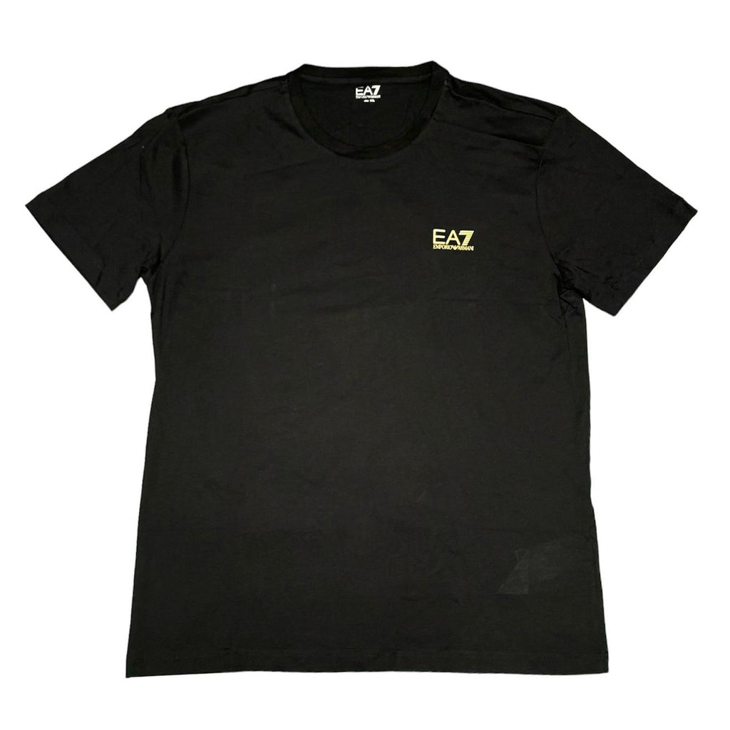 Emporio Armani EA7 Men's Black Gold Short Sleeve T-Shirt